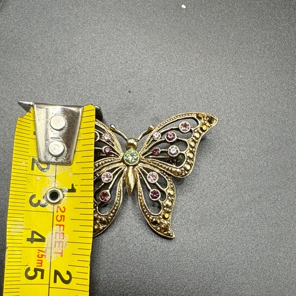 Trifari Bedazzled Butterfly Brooch - Picture 3 of 3
